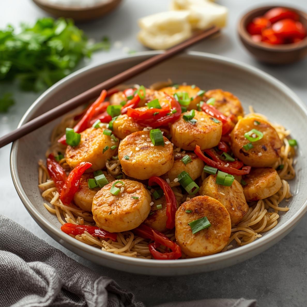 Stir-fried Rice Cakes (Nian Gao)