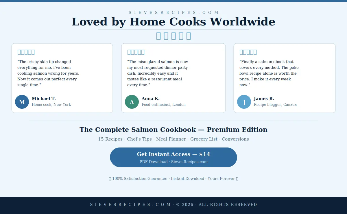 salmon cookbook reviews — sievesrecipes digital cookbook