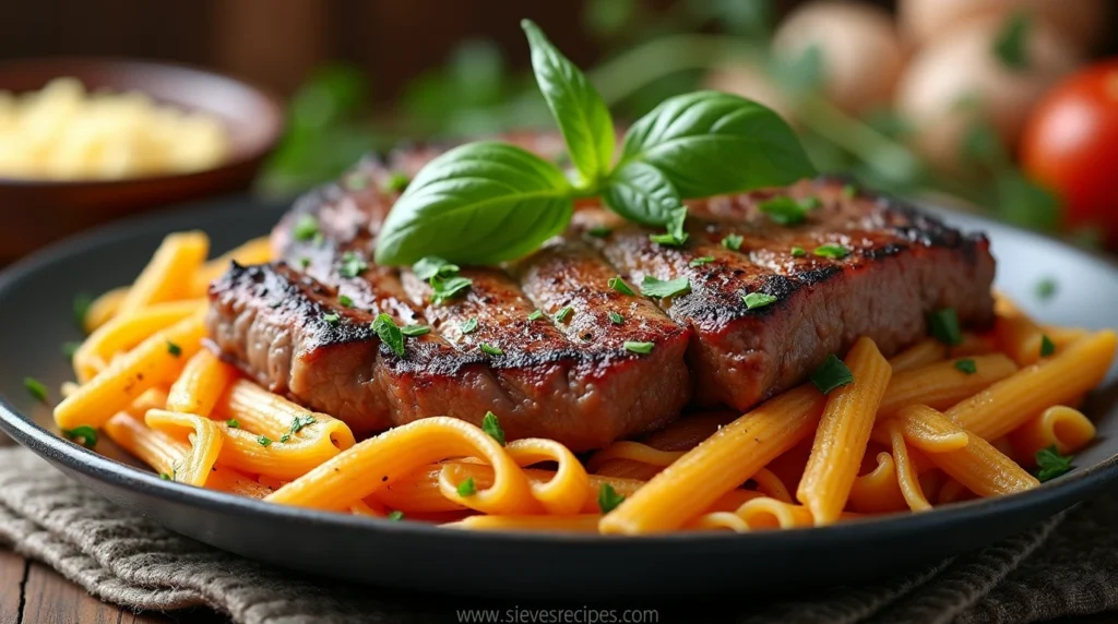 steak and pasta