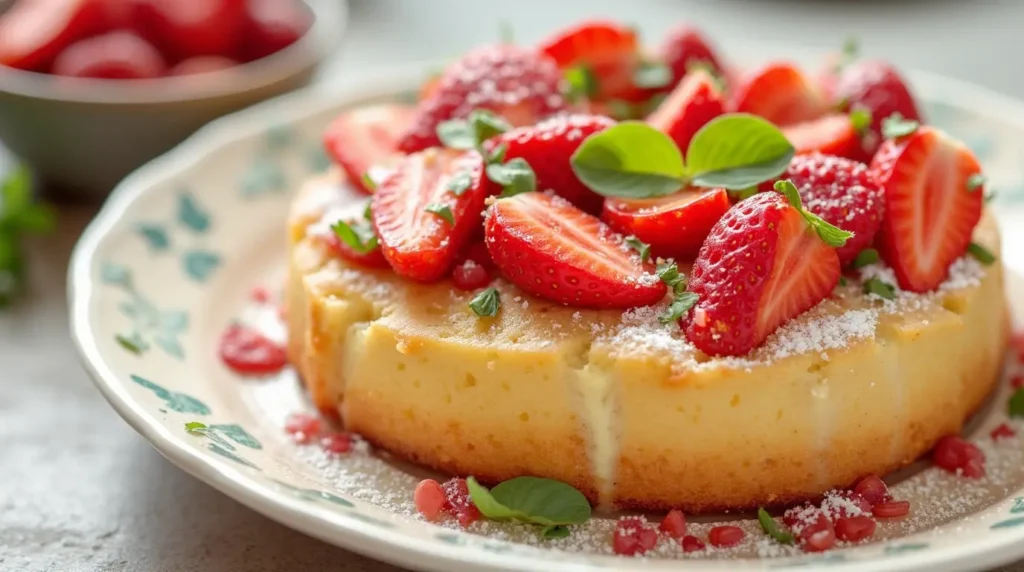 strawberry angel food cake